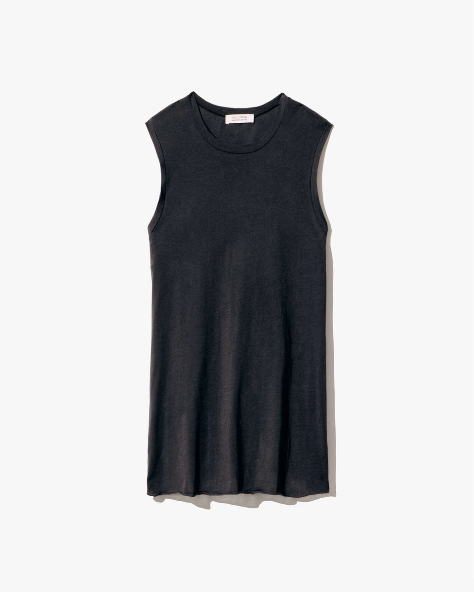 MUSCLE TEE IN CARBON