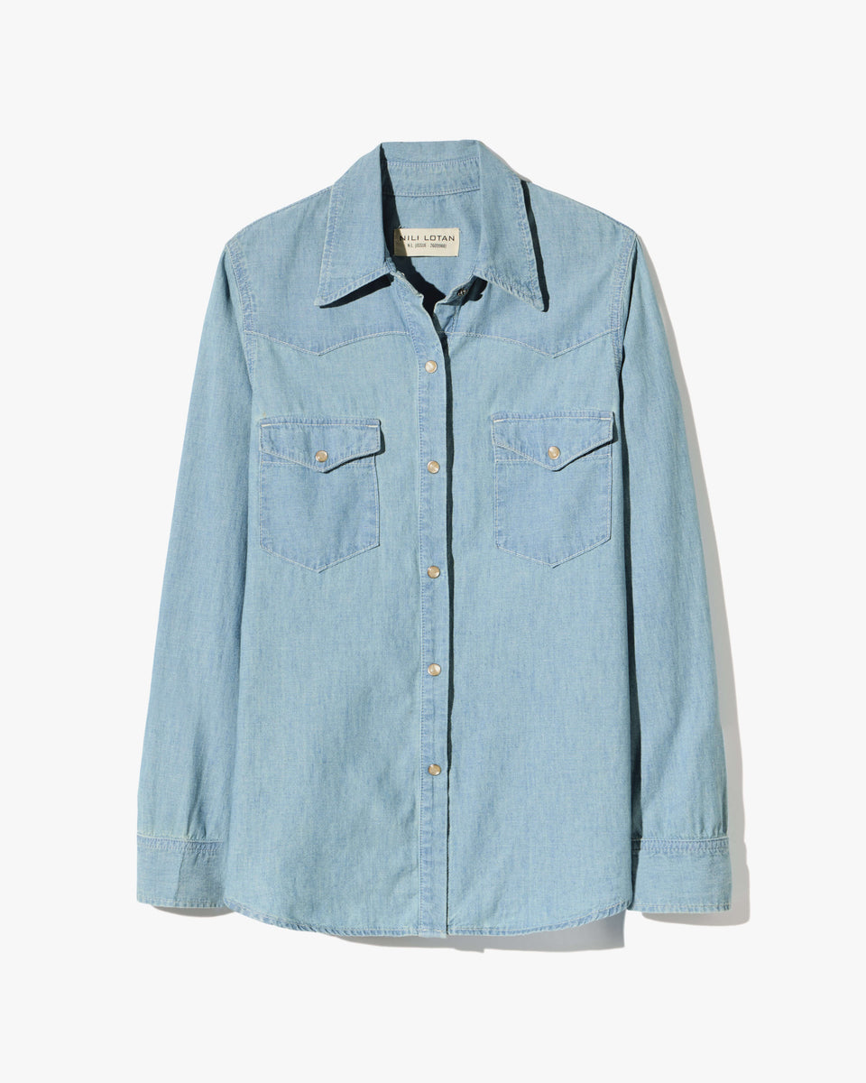 TRAVIS CHAMBRAY SHIRT IN INDIGO CHAMBRAY