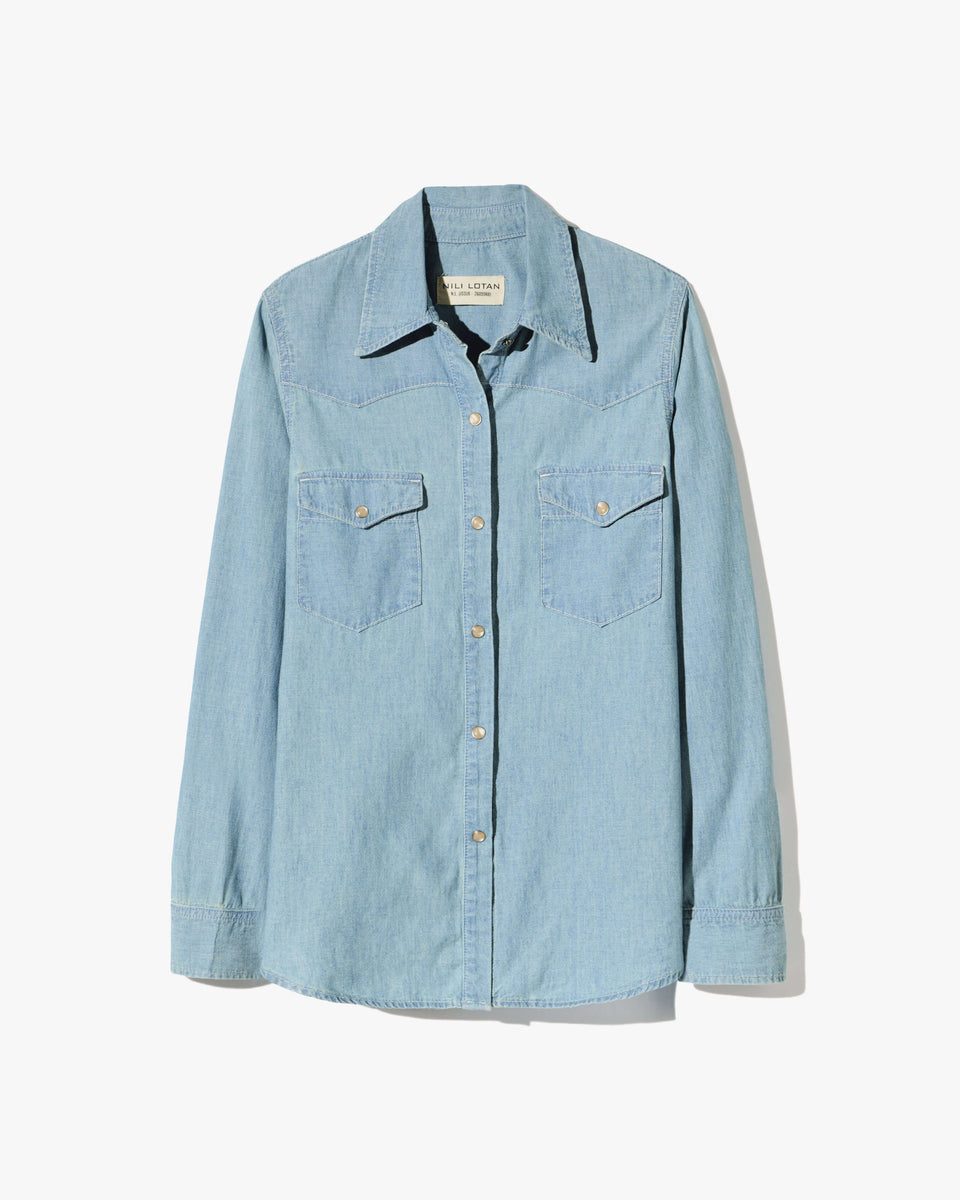TRAVIS CHAMBRAY SHIRT IN INDIGO CHAMBRAY
