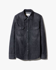TRAVIS SHIRT IN FADED BLACK WASH