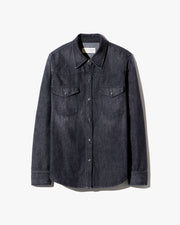 TRAVIS DENIM SHIRT IN FADED BLACK WASH