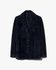 DOMINIC SUEDE JACKET IN MIDNIGHT