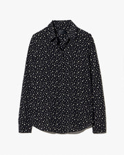 GAIA SILK SHIRT IN BLACK/IVORY STAR