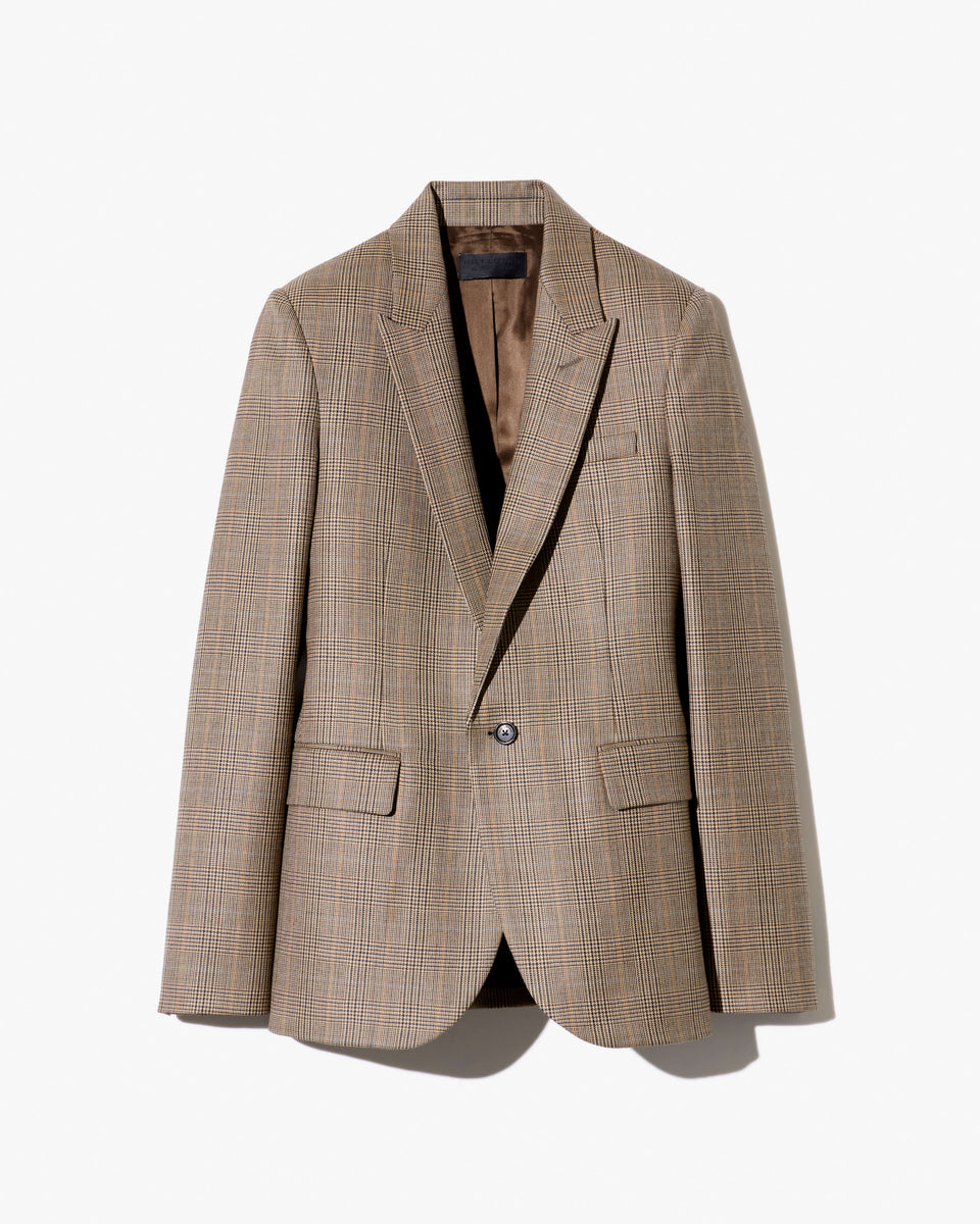 ANABEL WOOL BLAZER IN GLEN TAN