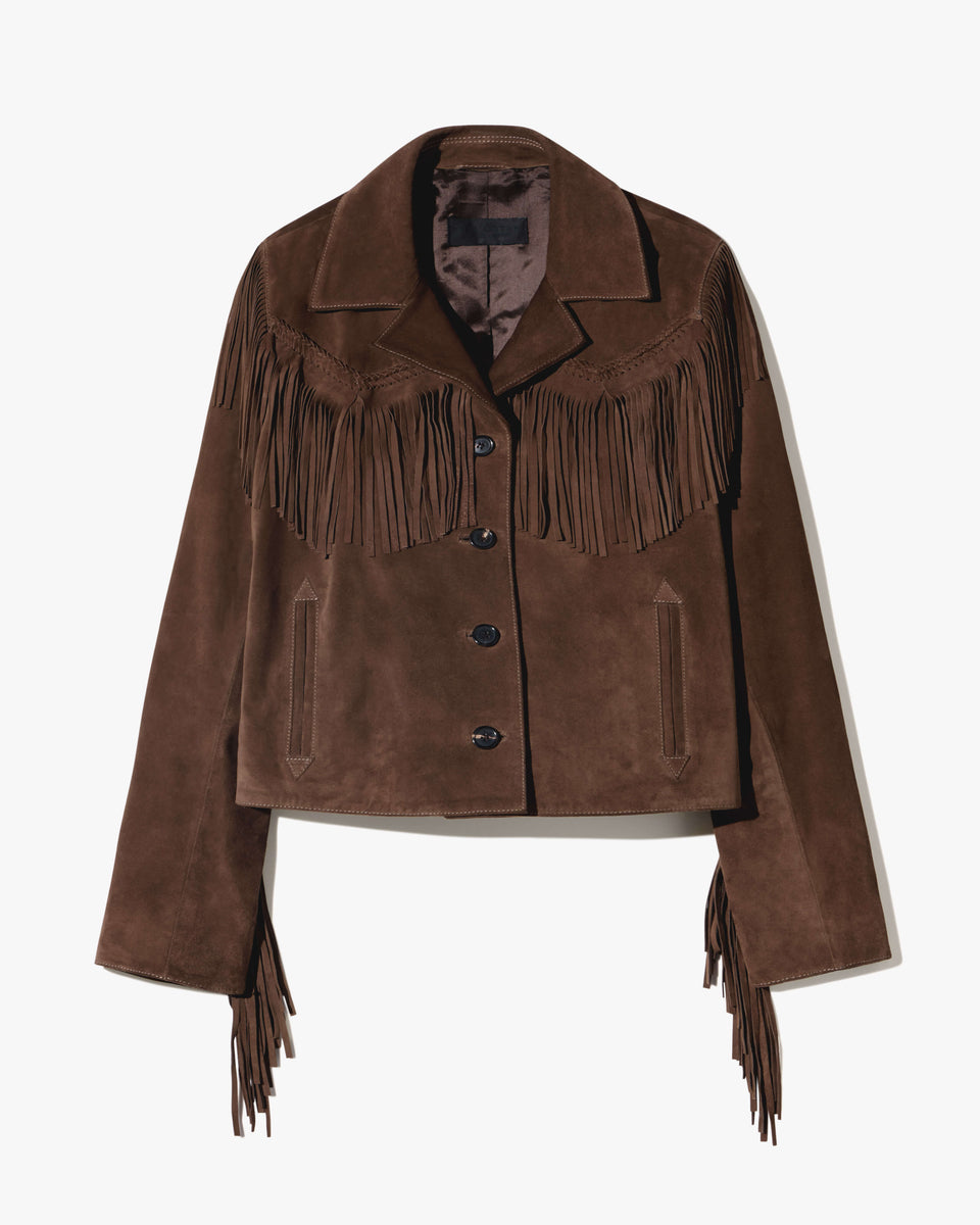 ELOI SUEDE JACKET IN HAZELNUT
