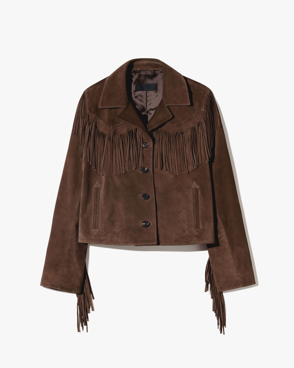 ELOI SUEDE JACKET IN HAZELNUT