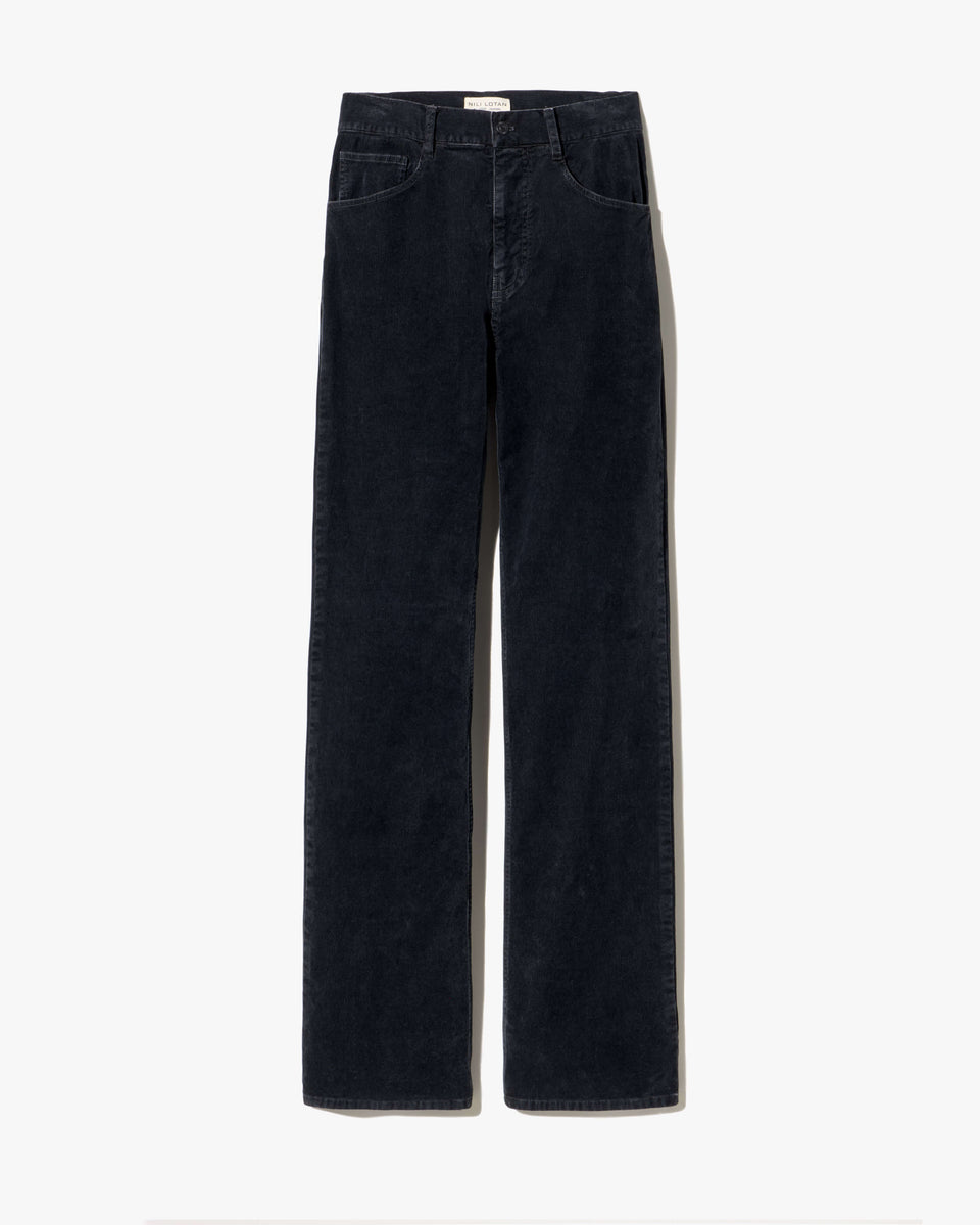 JOAN CORDUROY PANT IN DARK CHARCOAL