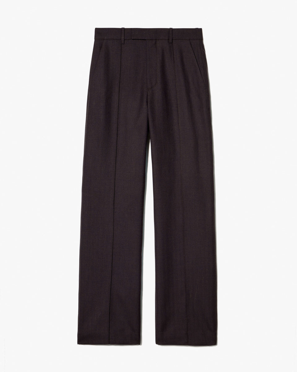 ETOILE WOOL PANT IN BROWN HERRINGBONE
