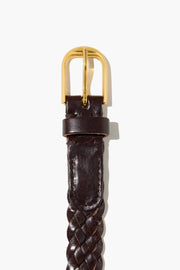 BRAIDED JANE BELT IN ESPRESSO