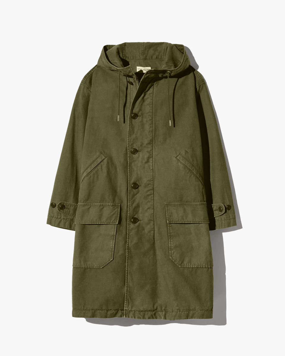 DELMAR COTTON PARKA IN DARK LAUREL