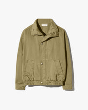 KLAIRE BLOUSON COTTON JACKET IN SHADOW GREEN