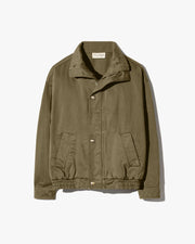 KLAIRE BLOUSON COTTON JACKET IN SHADOW GREEN