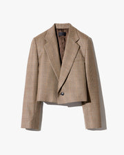 SWAN WOOL JACKET IN GLEN TAN