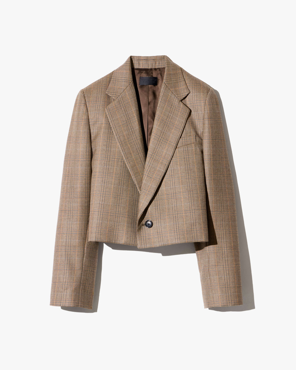 SWAN WOOL JACKET IN GLEN TAN