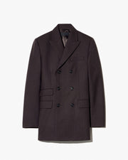 NOAH WOOL JACKET IN BROWN HERRINGBONE