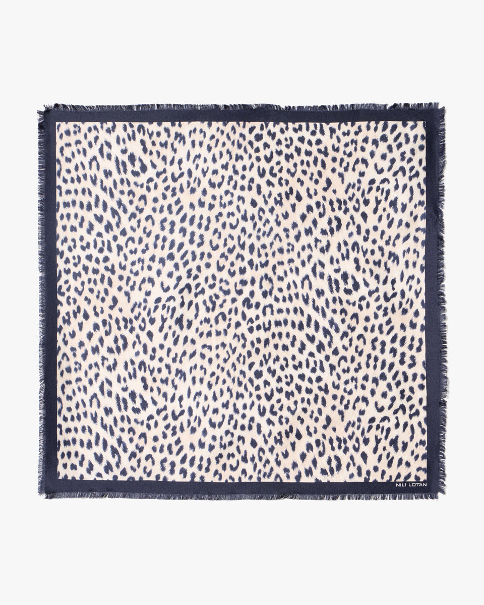 CHEETAH SILK TWILL SCARF IN CHEETAH PRINT