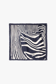 ZEBRA SILK TWILL SCARF IN ZEBRA PRINT