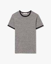 LANA CLASSIC RINGER TEE IN HEATHER GREY/JET BLACK