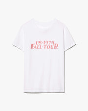 BRADY TEE IN WHITE/RED PRINT