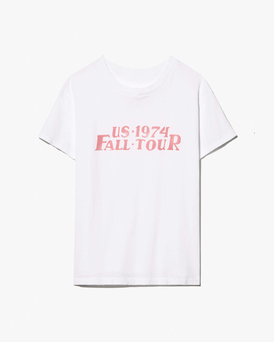 BRADY TEE IN WHITE/RED PRINT