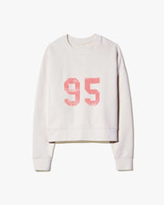 GLADYS SWEATSHIRT IN ECRU/RED PRINT