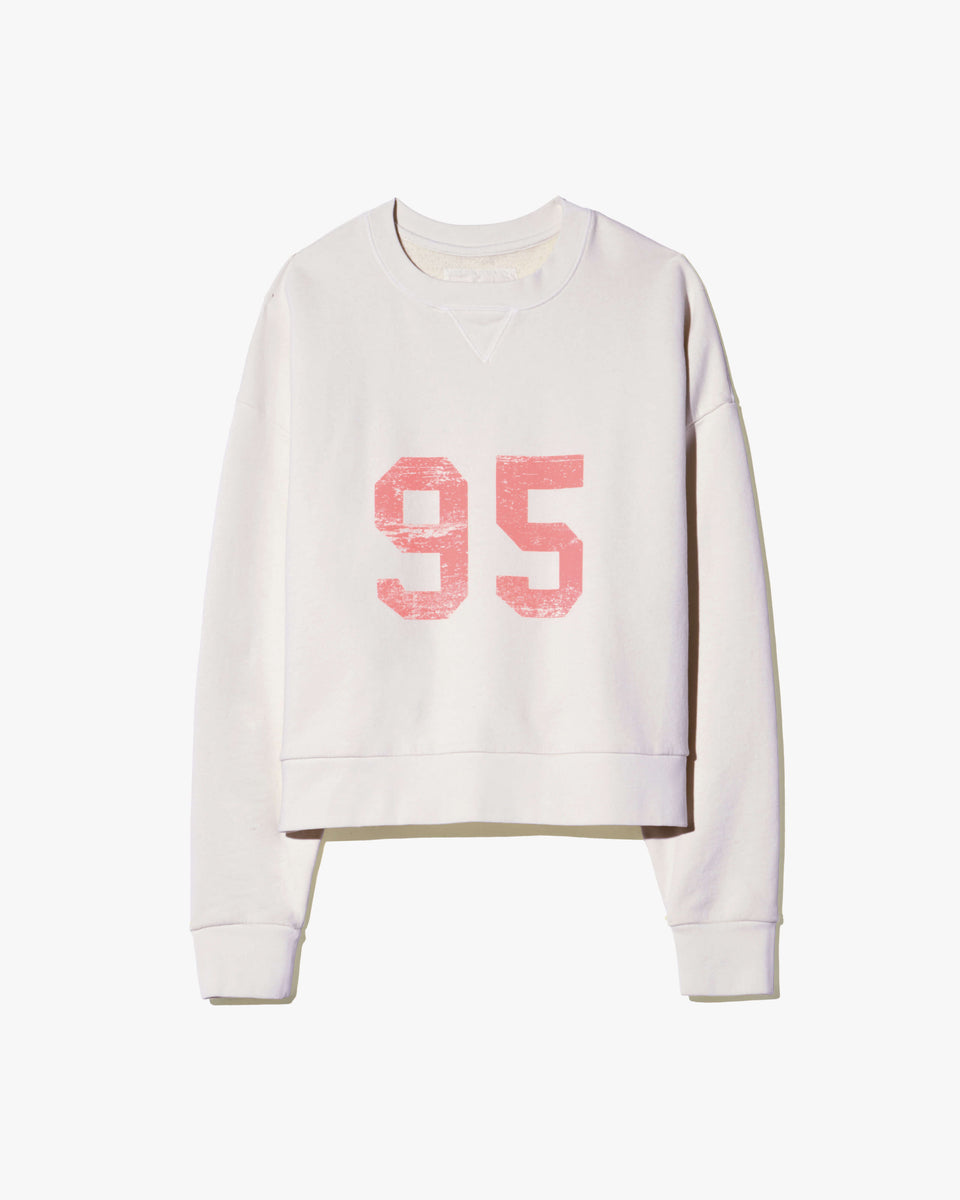 GLADYS SWEATSHIRT IN ECRU/RED PRINT