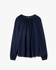 SAINT TROPEZ SILK BLOUSE IN MIDNIGHT