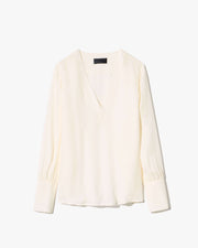MARIPOSA SILK BLOUSE IN IVORY