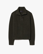RENATA WOOL SWEATER IN DARK PINE MELANGE