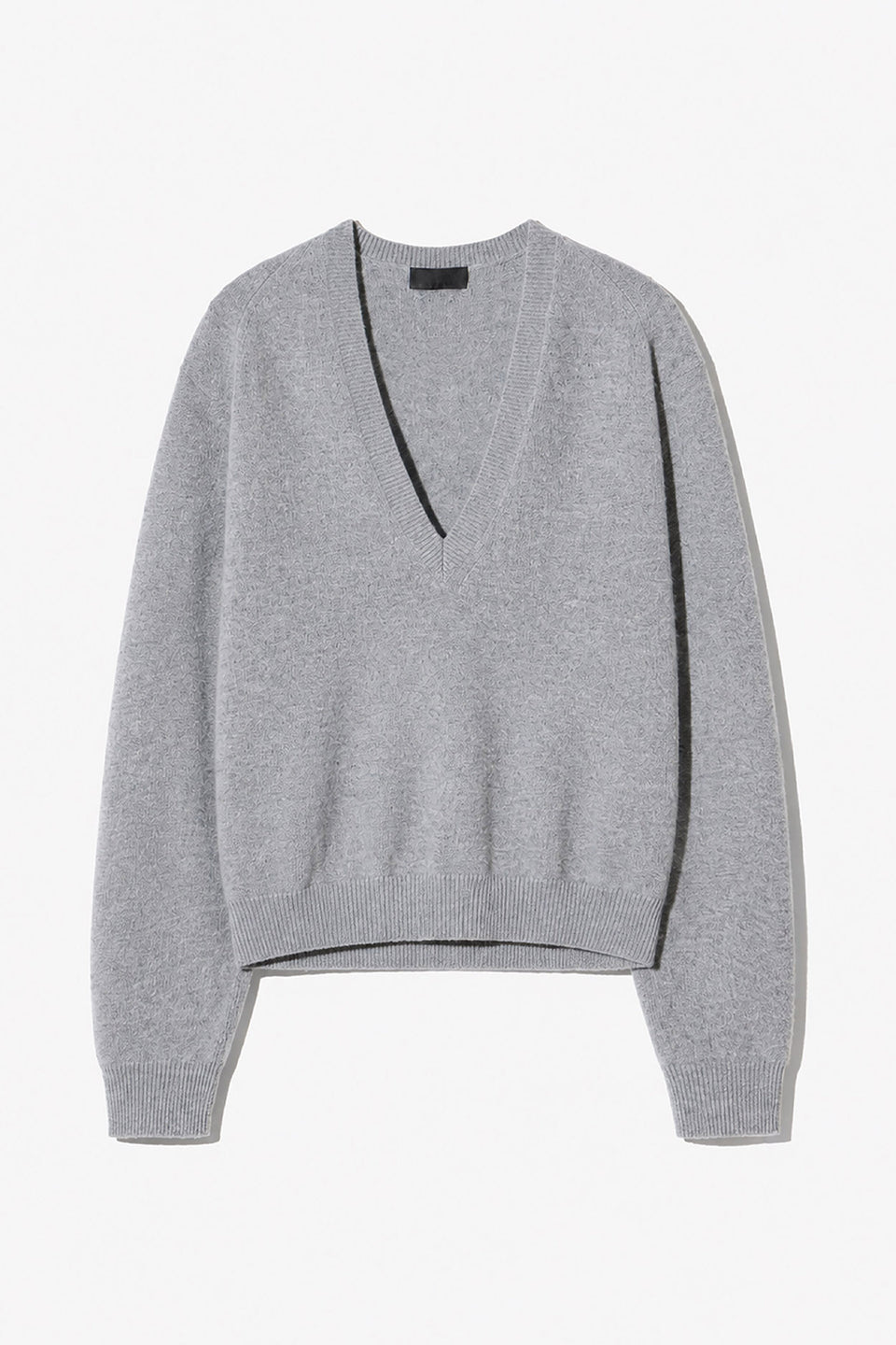 FERON CASHMERE SWEATER IN PEBBLE GREY HEATHER