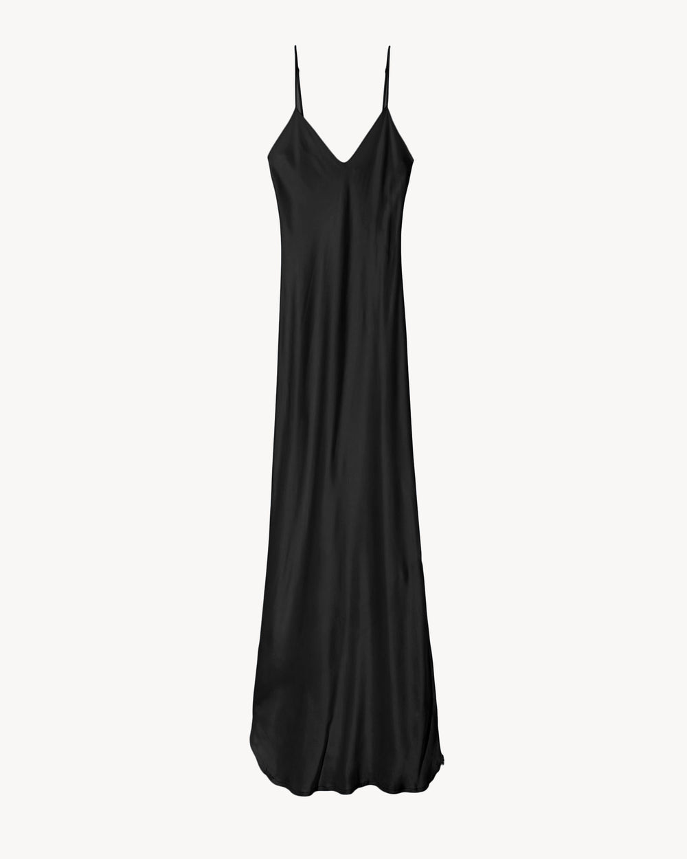 CAMI SILK GOWN IN BLACK