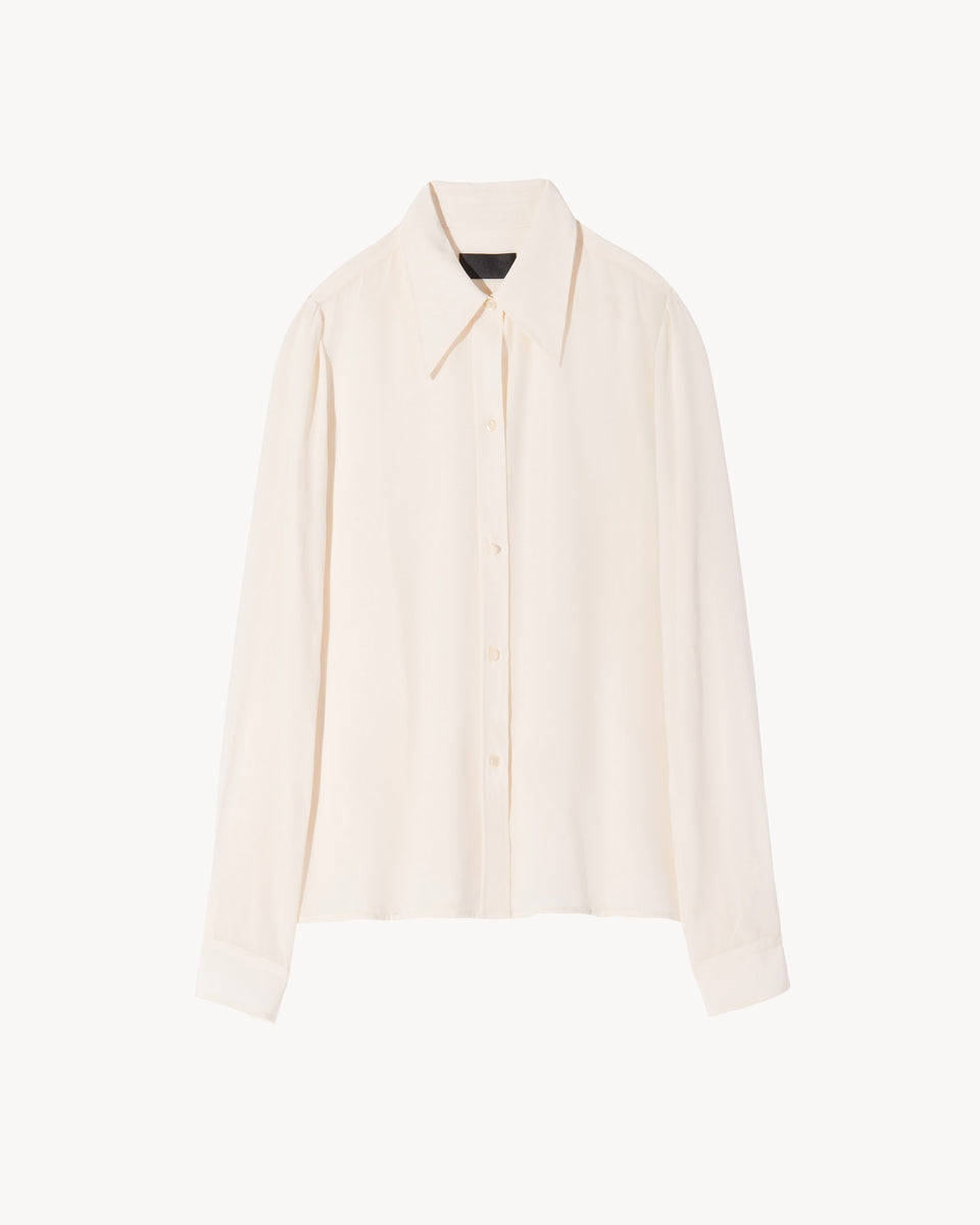SIMONE SILK SHIRT IN IVORY