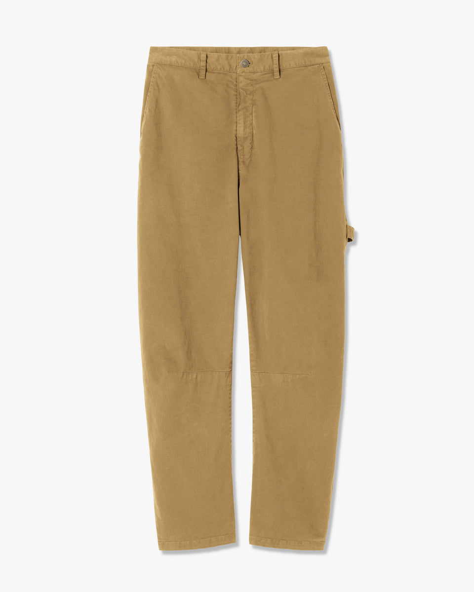 CARPENTER COTTON PANT IN MILITARY KHAKI