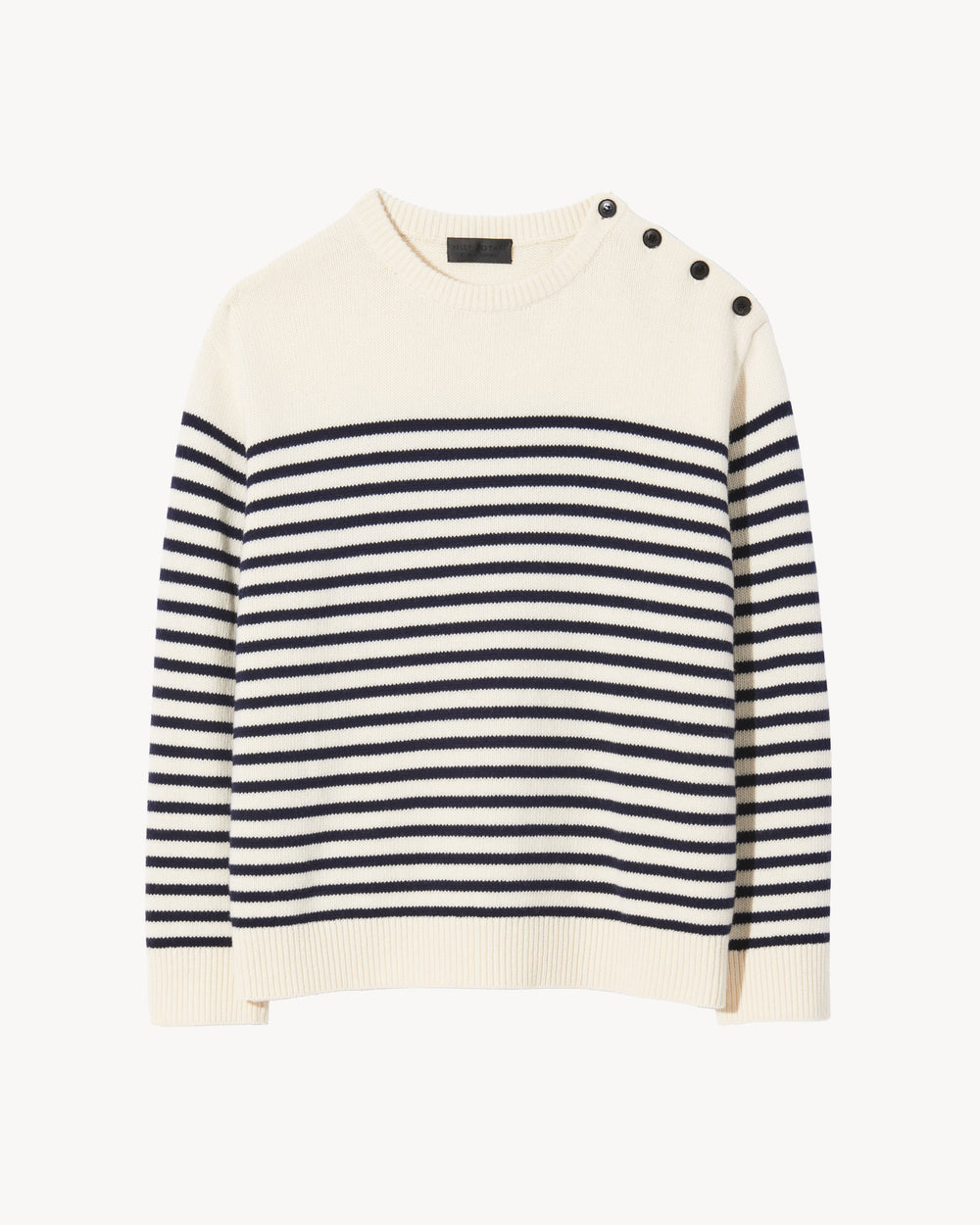 MARTEN SWEATER IN IVORY/DARK NAVY STRIPE