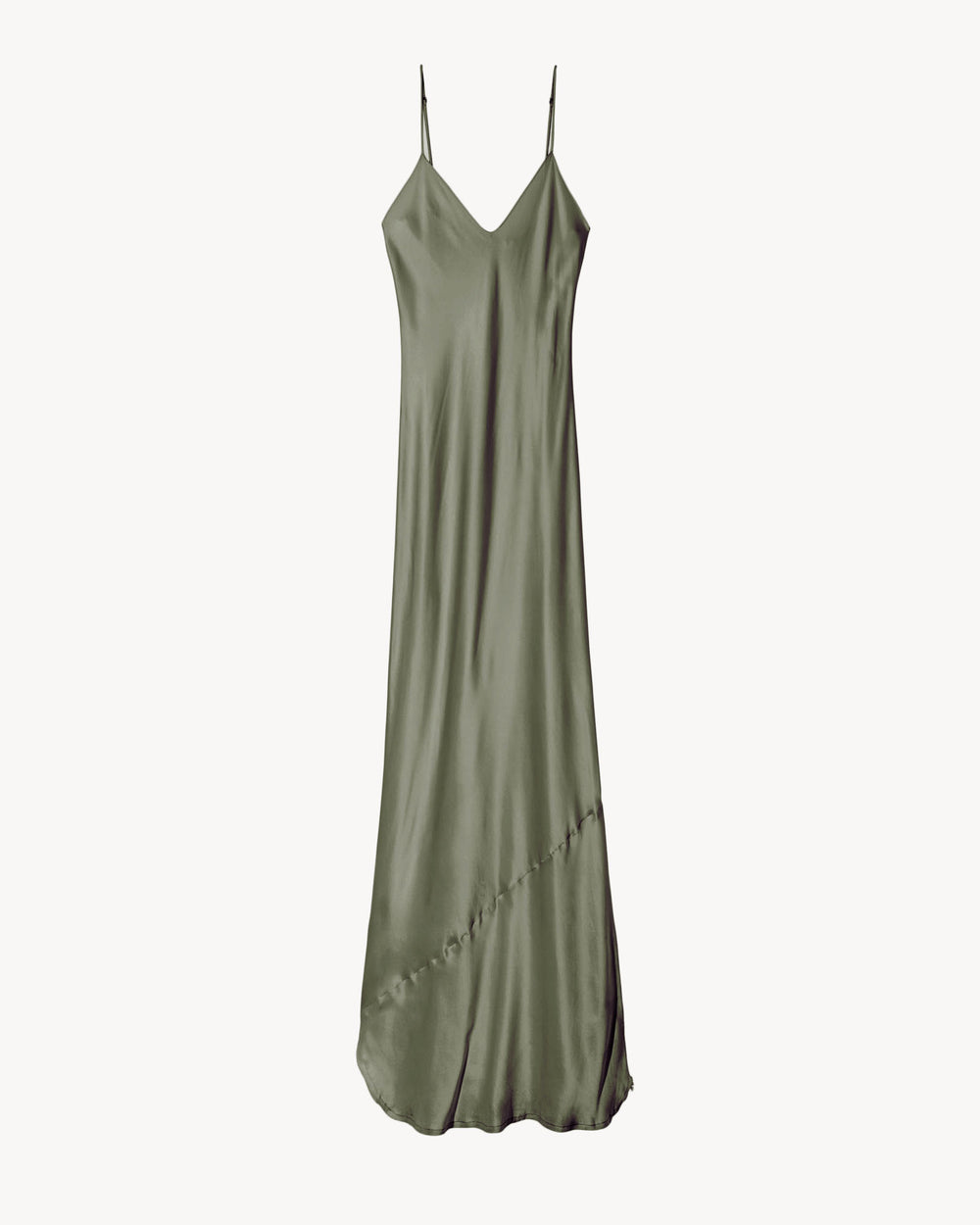 CAMI SILK GOWN IN ADMIRAL GREEN