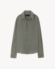 GAIA SILK SHIRT IN ADMIRAL GREEN