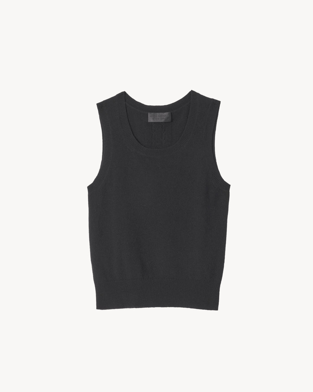 MAY CASHMERE TANK IN CHARCOAL