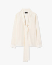 ANGELIQUE SILK BLOUSE IN IVORY