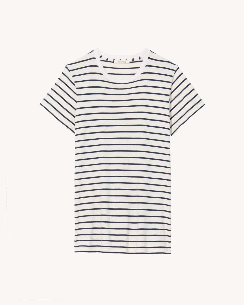 MARIELA TEE IN NAVY/IVORY STRIPE