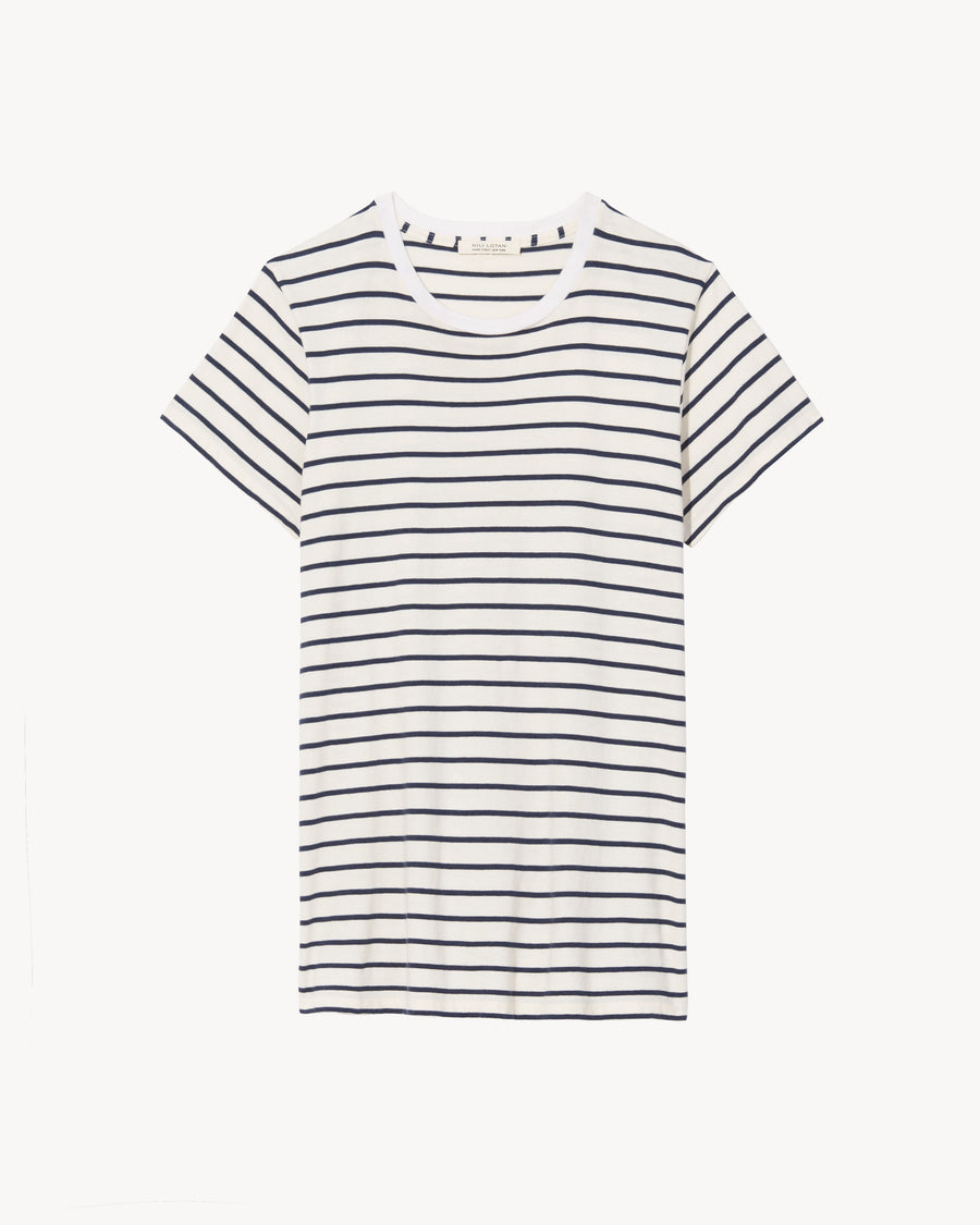 NAVY/IVORY STRIPE