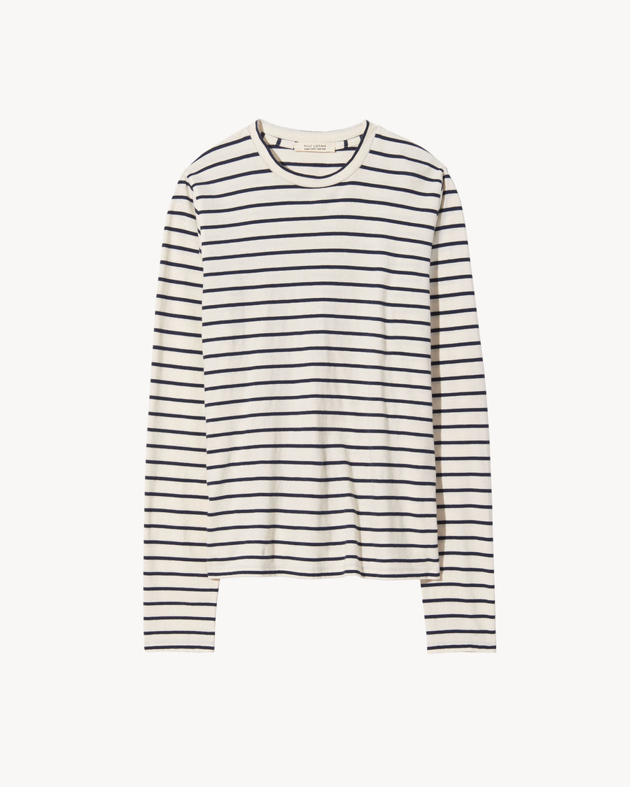 NAVY/IVORY STRIPE
