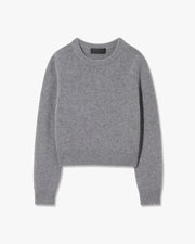 POPPY CASHMERE SWEATER IN MEDIUM GREY MELANGE
