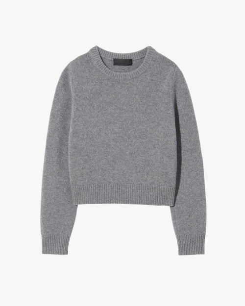POPPY CASHMERE SWEATER IN MEDIUM GREY MELANGE