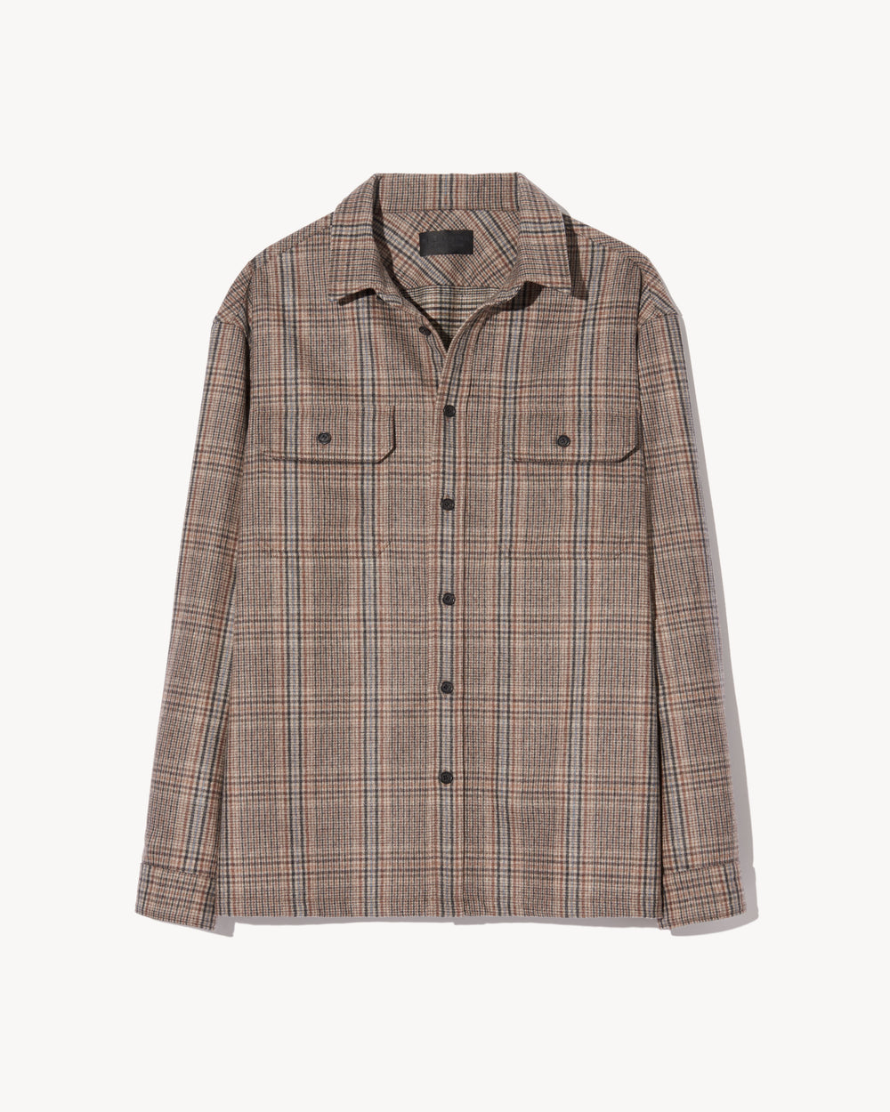 EVANDER SHIRT IN SAND PLAID