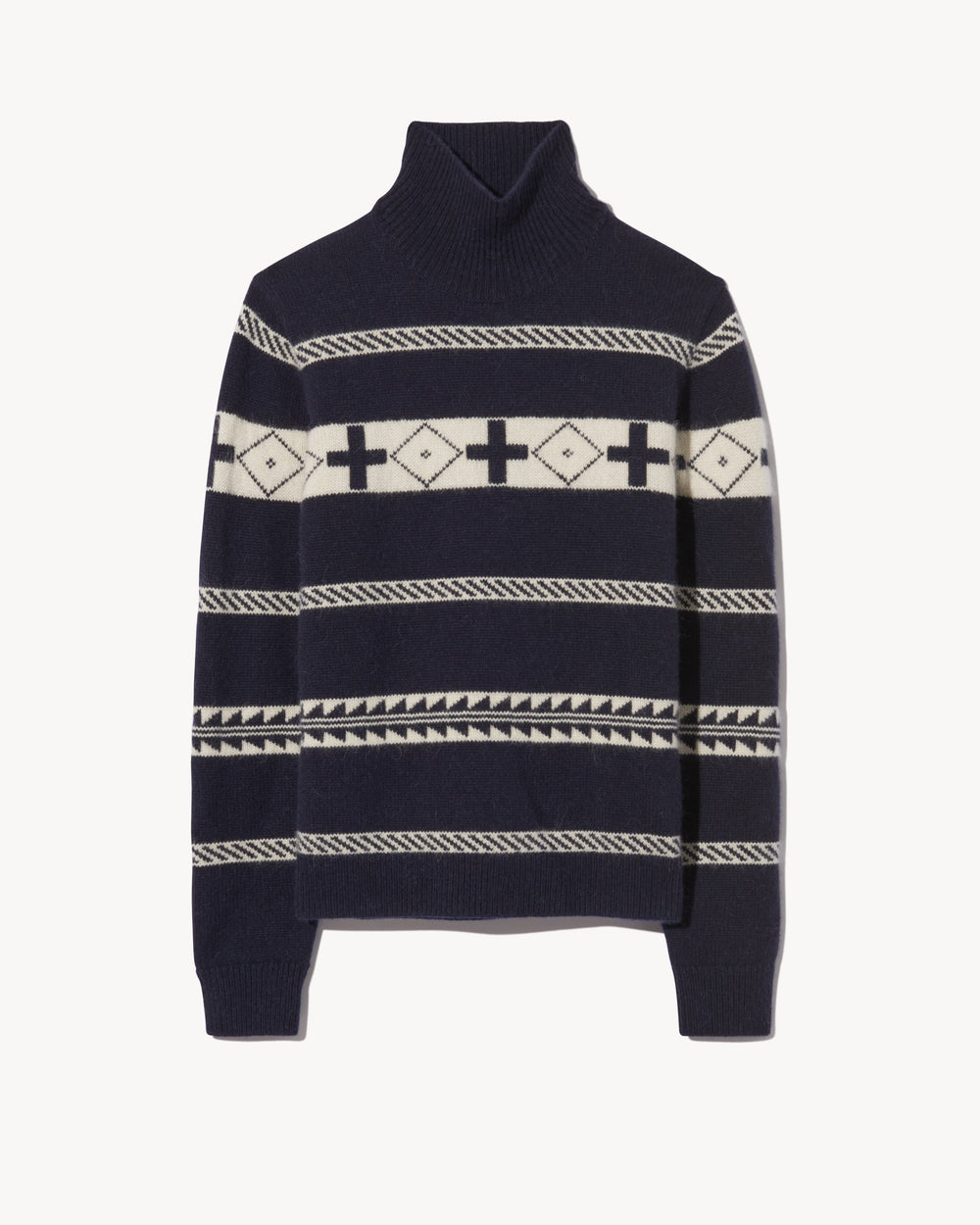 CLARENCE SWEATER IN NAVY/IVORY