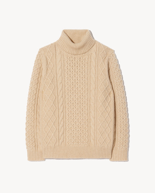 DEWEY TURTLENECK SWEATER IN WHEAT