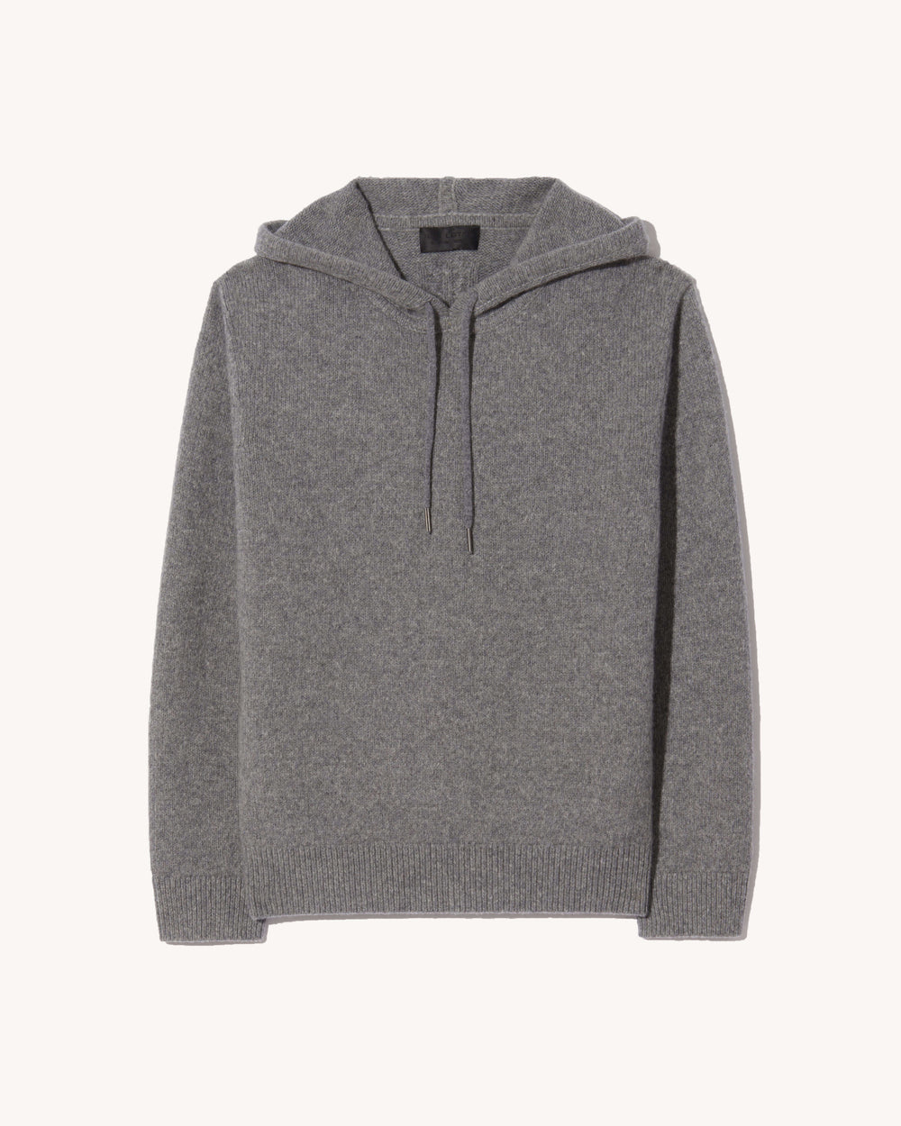 MARLON KNIT HOODIE IN GREY MELANGE