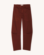 SHON COTTON PANT IN RUST