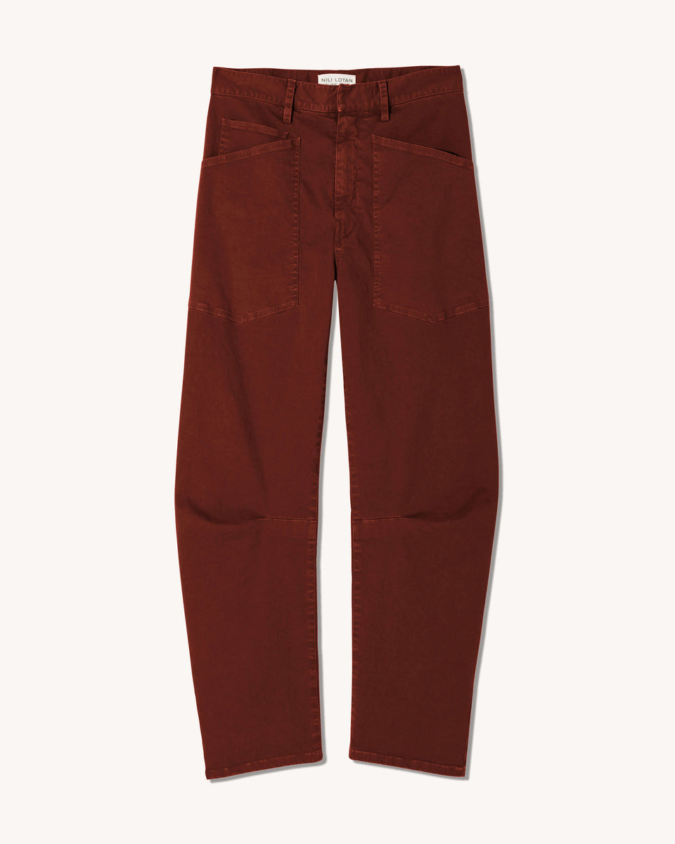 SHON COTTON PANT IN RUST