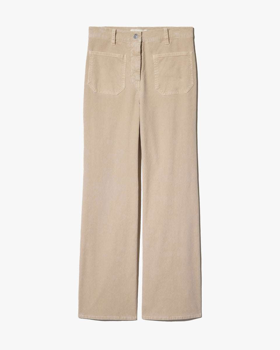 FLORENCE CORDUROY PANT IN ECRU